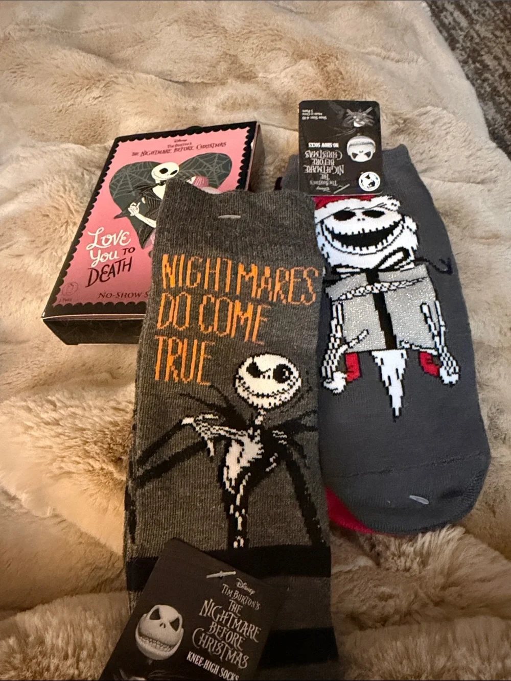 The Nightmare Before Christmas Jack Skellington Women’s No-Show Socks - Gray